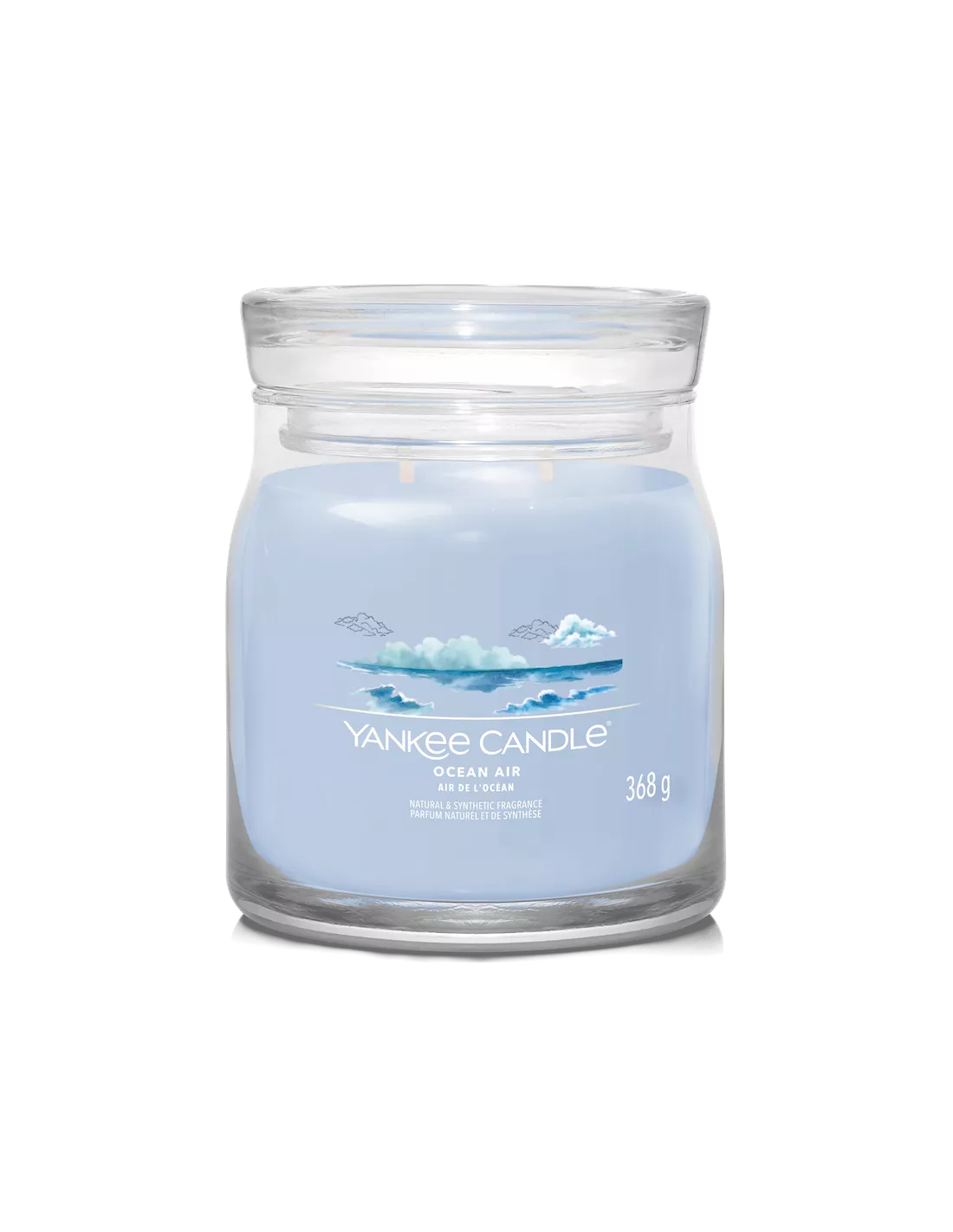 Yankee Candle Air D'océan - Moyenne Bougie 2 Mèches 3 Yankee Candle Air D'océan - Moyenne Bougie 2 Mèches