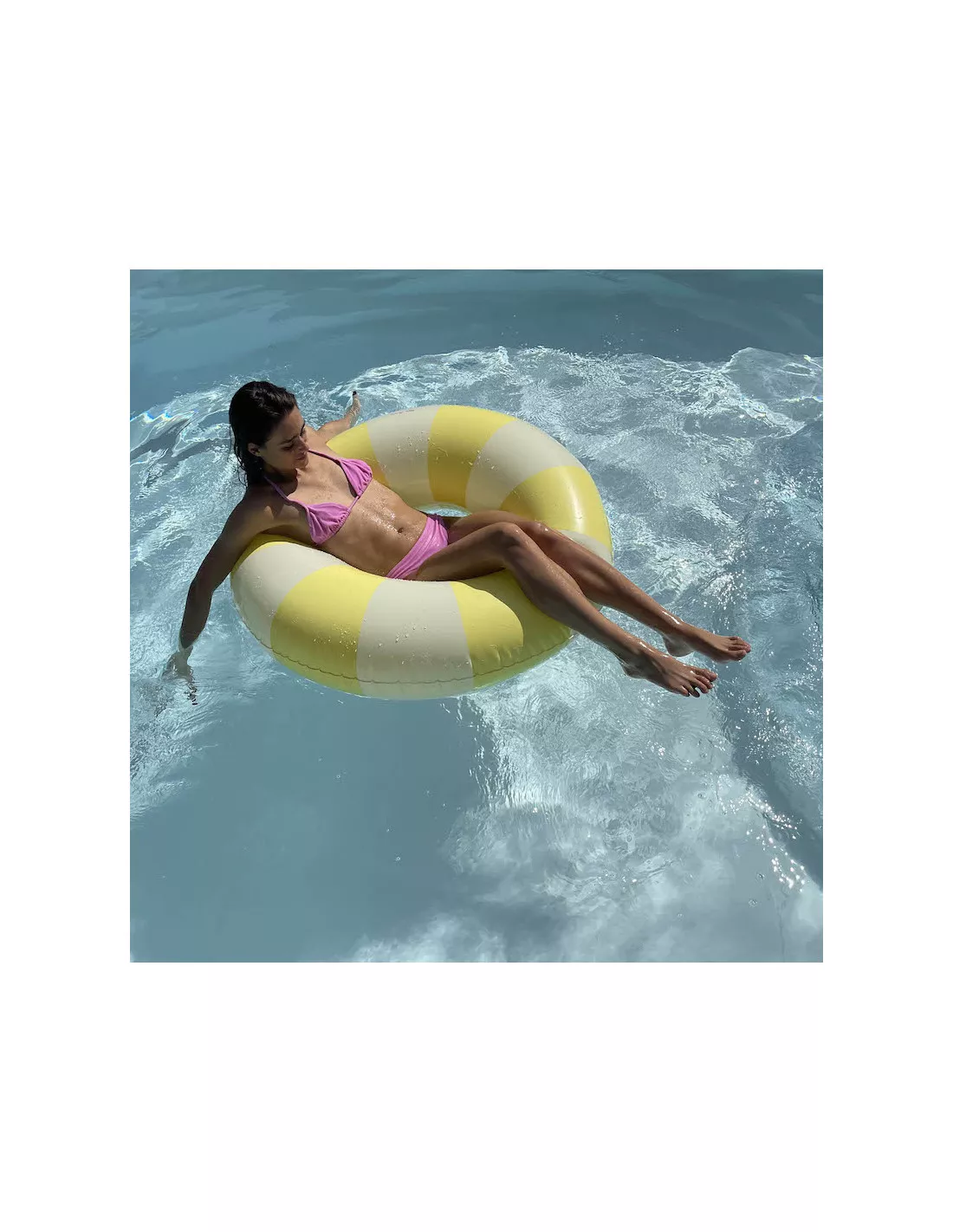 Bouée Pastel Yellow - Petites Pommes 45-60-90-120cm 7 Bouée Pastel Yellow - Petites Pommes 45-60-90-120cm – Image 5