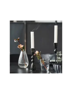 Bougeoir 14 Cm Mero Metal Noir - House Doctor -Magasin De Bougies Parfumées Pour La Maison bougeoir 14 cm mero metal noir house doctor 2