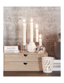 Bougeoir Diamant Verre -Magasin De Bougies Parfumées Pour La Maison bougeoir diamant verre 1