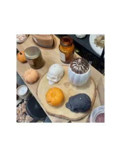 Bougie Citrouille Parfumée - Orange -Magasin De Bougies Parfumées Pour La Maison bougie citrouille parfumee orange 5