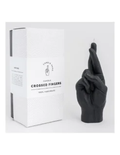 Bougie Crossed Fingers - Noir -Magasin De Bougies Parfumées Pour La Maison bougie crossed fingers noir 2