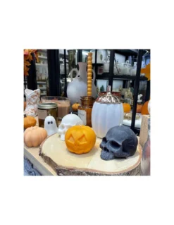 Bougie Décorative Citrouille - Crème -Magasin De Bougies Parfumées Pour La Maison bougie decorative citrouille creme 5