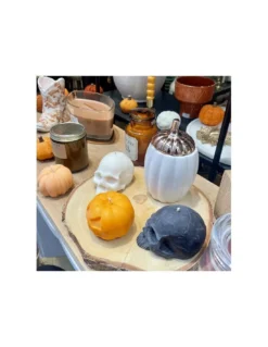 Bougie Décorative Citrouille - Orange -Magasin De Bougies Parfumées Pour La Maison bougie decorative citrouille orange 3
