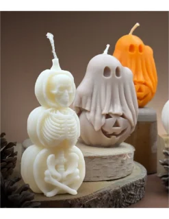 Bougie Fantôme Citrouille Halloween - Pumpkin Spiced -Magasin De Bougies Parfumées Pour La Maison bougie fantome citrouille halloween pumpkin spiced 2