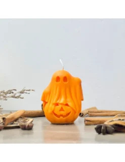 Bougie Fantôme Citrouille Halloween - Pumpkin Spiced -Magasin De Bougies Parfumées Pour La Maison bougie fantome citrouille halloween pumpkin spiced 4