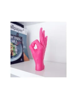 Bougie Main OK - Rose -Magasin De Bougies Parfumées Pour La Maison bougie main ok rose 2