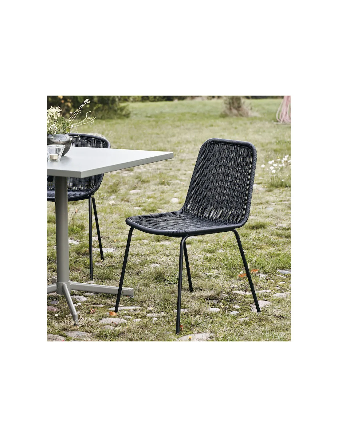 Chaise Osier Hapur Noire - House Doctor 4 Chaise Osier Hapur Noire - House Doctor – Image 2