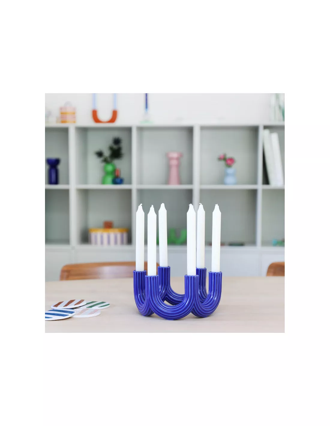 & Klevering Chandelier Churros - Bleu Foncé 4 & Klevering Chandelier Churros - Bleu Foncé – Image 2