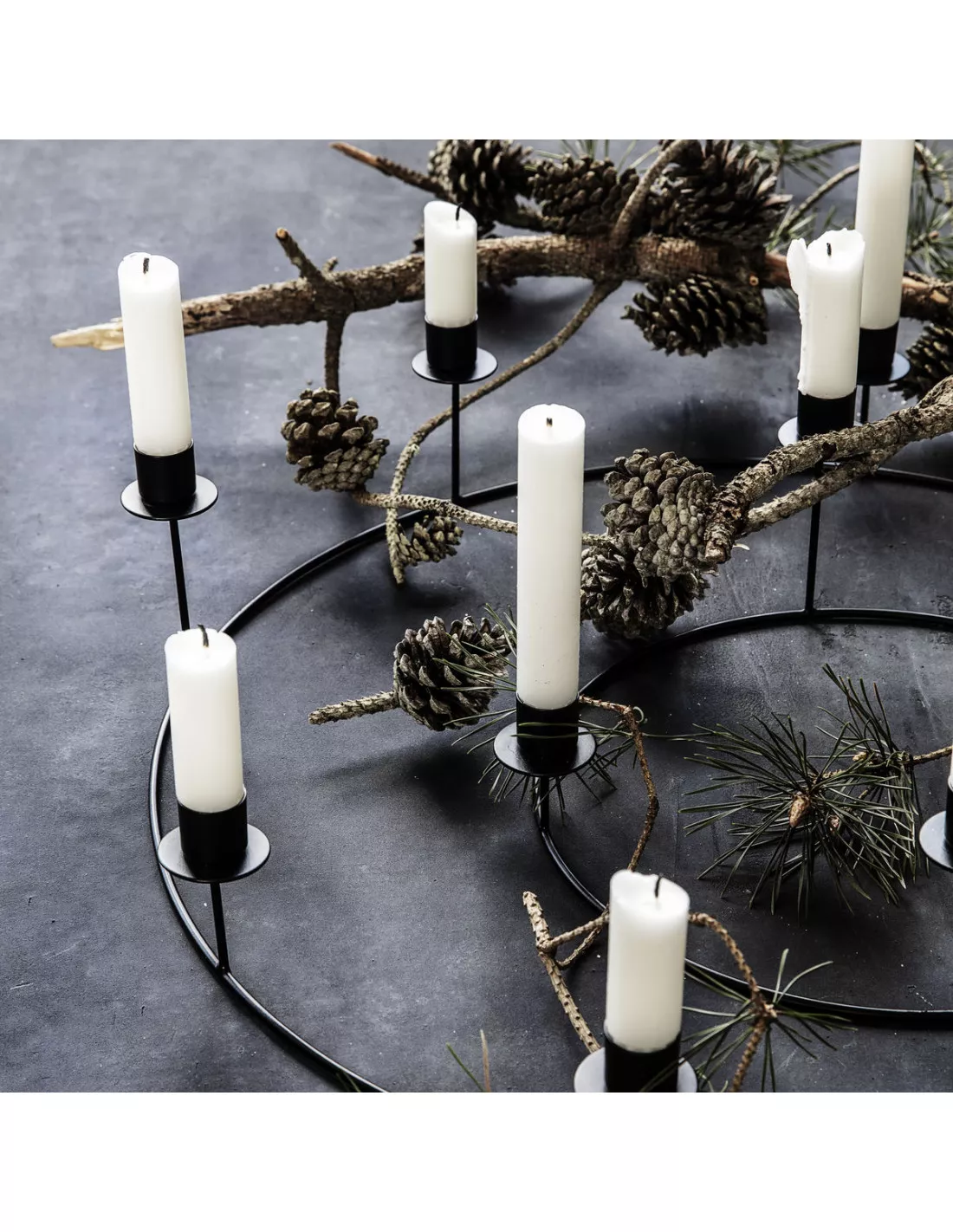 Chandelier Rond 8 Cierges - House Doctor 5 Chandelier Rond 8 Cierges - House Doctor – Image 3