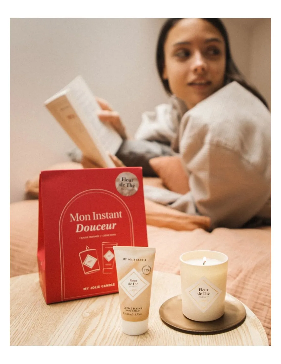 Coffret Bougie Et Crème Fleur De Thé 4 Coffret Bougie Et Crème Fleur De Thé – Image 2