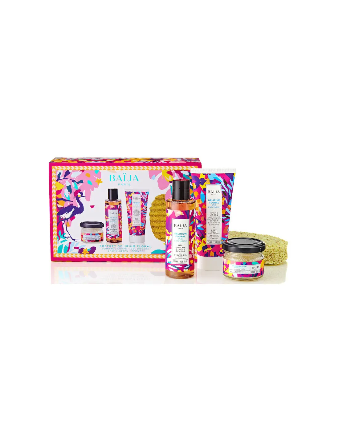 Coffret Corps Et éponge Exfoliante - Délirium Floral 4 Coffret Corps Et éponge Exfoliante - Délirium Floral – Image 2