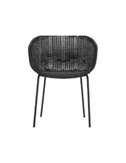 Fauteuil Osier Noir - House Doctor -Magasin De Bougies Parfumées Pour La Maison fauteuil osier noir house doctor 1 2