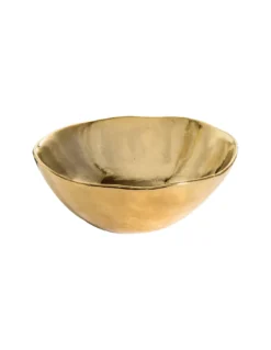 Grand Bol En Porcelaine Doré - 19cm