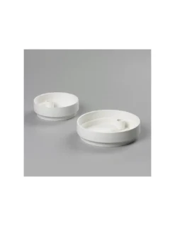 Grand Bougeoir Orbital Step - Blanc -Magasin De Bougies Parfumées Pour La Maison grand bougeoir orbital step blanc 2