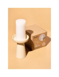 Grand Bougeoir Porcini - Crème -Magasin De Bougies Parfumées Pour La Maison grand bougeoir porcini creme 3