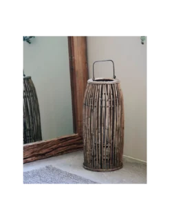 House Doctor Lanterne Ova Rotin - 65 Cm -Magasin De Bougies Parfumées Pour La Maison grande lanterne ova 1