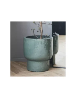 Jardinière Verte Faïence 40x45 Cm - House Doctor -Magasin De Bougies Parfumées Pour La Maison jardiniere verte faience 40x45 cm house doctor 2