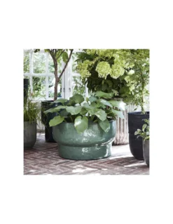 Jardinière Verte Faïence 60x32 Cm - House Doctor -Magasin De Bougies Parfumées Pour La Maison jardiniere verte faience 60x32 cm house doctor 1