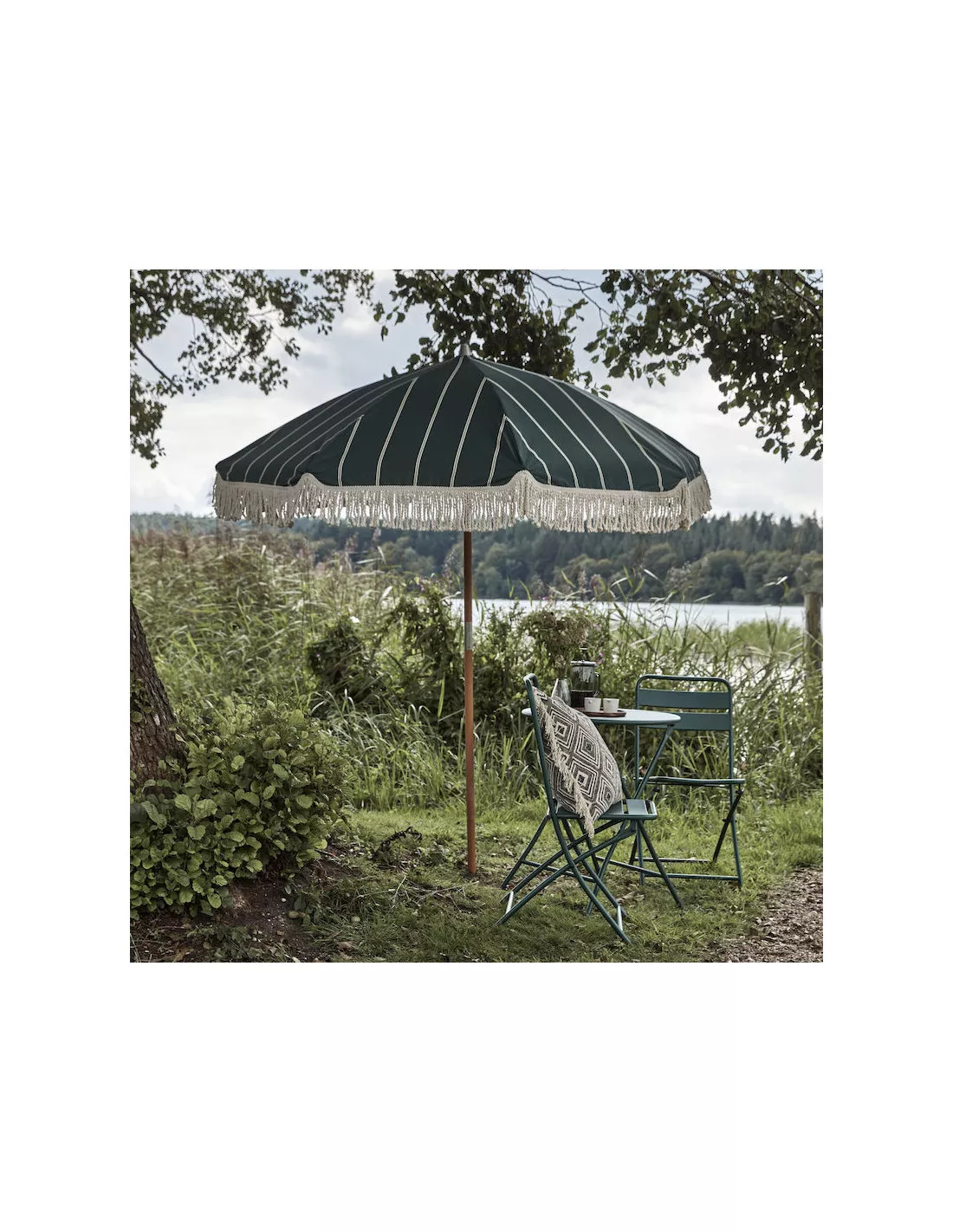 Parasol Vert Sapin Et Sable - House Doctor 4 Parasol Vert Sapin Et Sable - House Doctor – Image 2