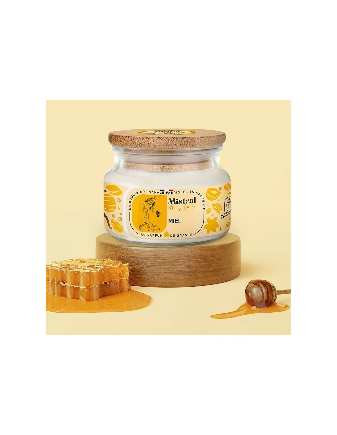 Petite Bougie Miel - Mistral Des Sens 5 Petite Bougie Miel - Mistral Des Sens – Image 3