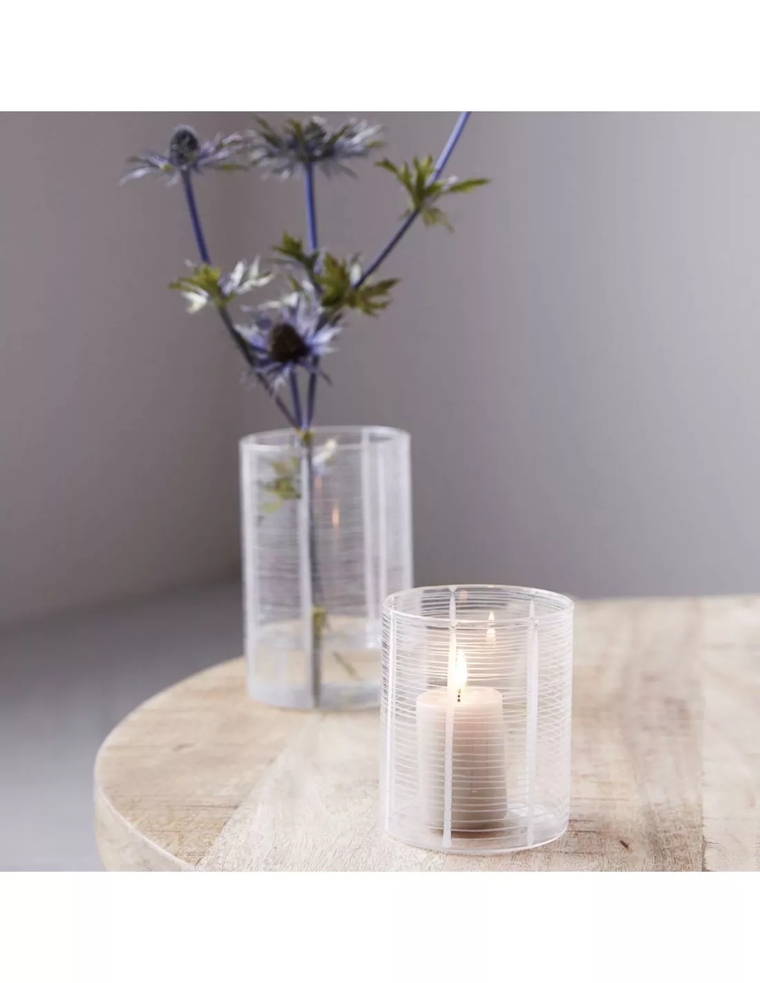 House Doctor Photophore En Verre Rayé North 4 House Doctor Photophore En Verre Rayé North – Image 2