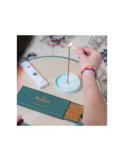 Porte Encens Vert Marbré - Bloom -Magasin De Bougies Parfumées Pour La Maison porte encens vert marbre bloom 2