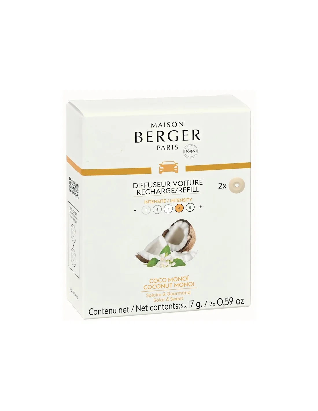 Recharge Diffuseur Voiture - Coco/Monoï 3 Recharge Diffuseur Voiture - Coco/Monoï