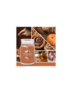 Yankee Candle Roulé Cannelle Et Citrouille - Grande Jarre 2 Mèches -Magasin De Bougies Parfumées Pour La Maison roule cannelle et citrouille grande jarre 2 meches 2