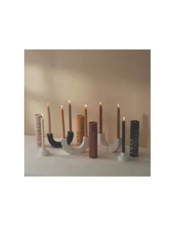 Set De 4 Cierges Torsadés Rose - Paddywax -Magasin De Bougies Parfumées Pour La Maison set de 4 cierges torsades rose paddywax 2