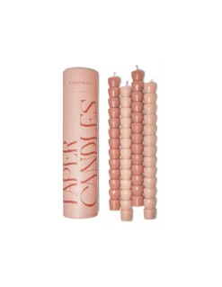 Set De 4 Cierges Torsadés Rose - Paddywax