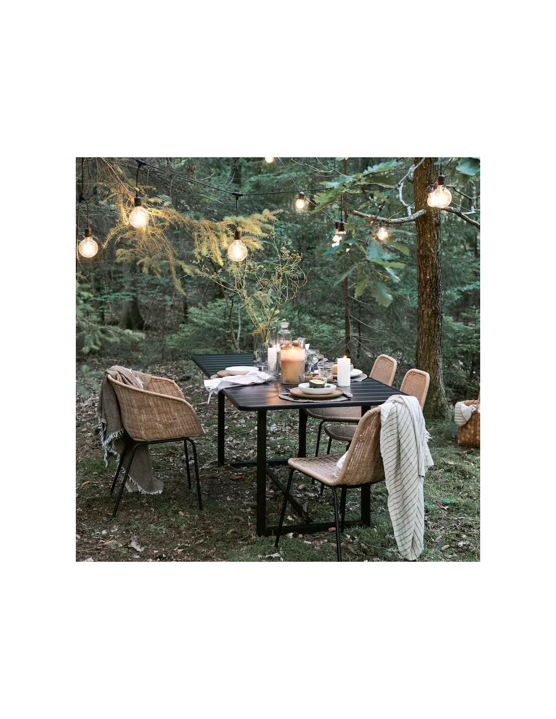 House Doctor Table D'extérieur Métal Noir 200x90 4 House Doctor Table D'extérieur Métal Noir 200x90 – Image 2